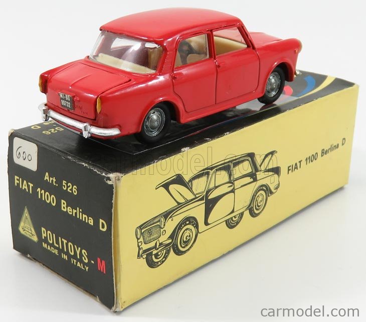 POLITOYS POLISTIL POLMS526 Scale 1/43 | FIAT 1100 D 1962 - 1 ISSUE RED