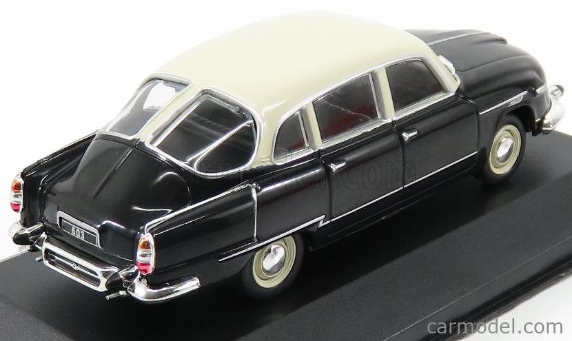 TATRA 603 MODEL CAR 1:43 SCALE 1957 IXO BLACK/CREAM VOITURES MYTHIQUES K8 