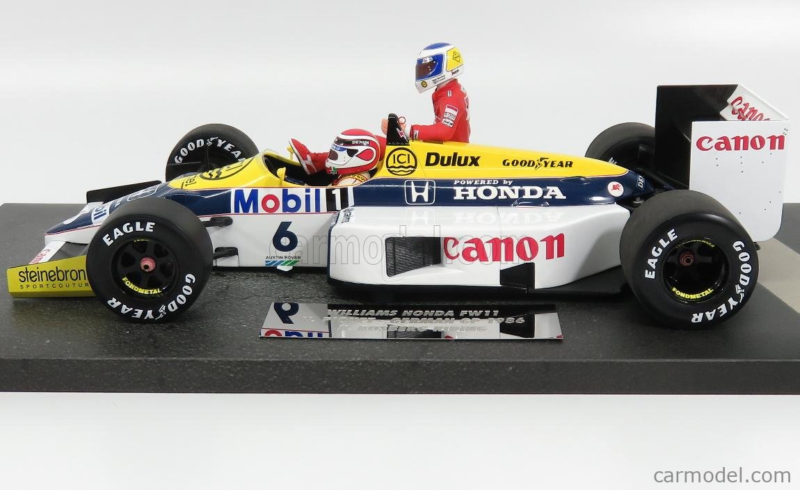 Williams Honda FW 11 Piquet Rosberg Formel 1 Deutschland 1986  1:18 Minichamps 