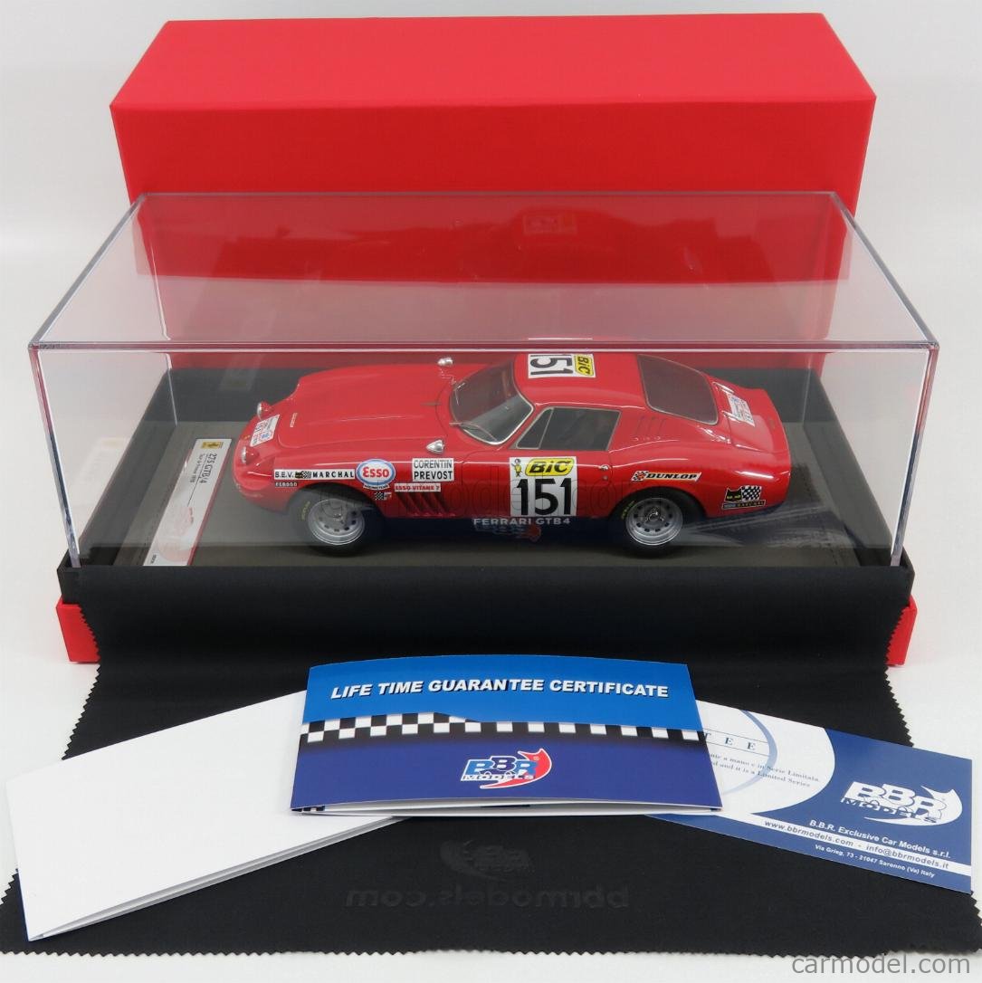 BBR-MODELS BBR1829-VET Scale 1/18 | FERRARI 275 GTB4 COUPE N 151 TOUR ...