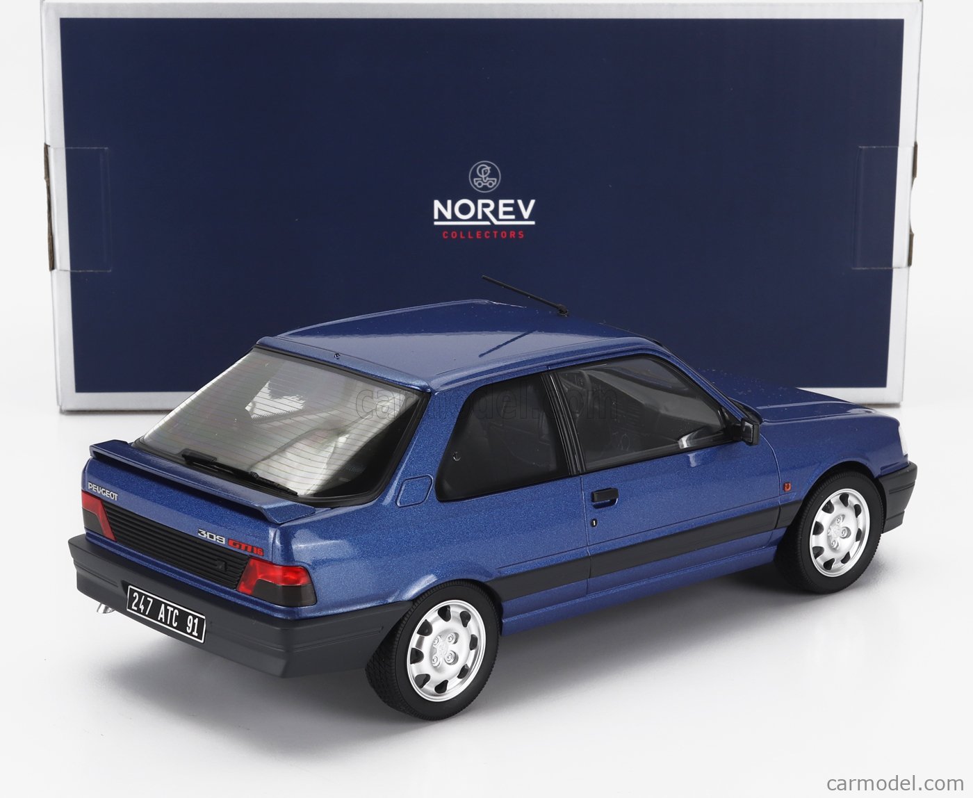 NOREV 184881 Scale 1/18 PEUGEOT 309 GTi 16V 1991 MIAMI BLUE
