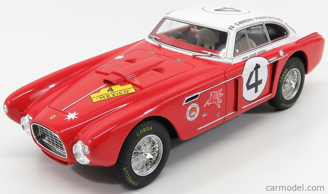 FERRARI - 340 MEXICO ch.0222 VIGNALE COUPE N 4 RALLY CARRERA PANAMERICANA  1953 P.HILL - R.GINTHER