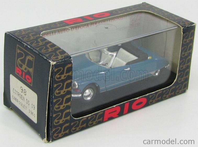 RIO-MODELS 98 Scale 1/43 | CITROEN DS19 CABRIOLET OPEN 1961 BLUE