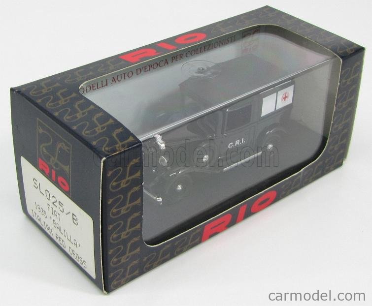 Rio Fiat Balilla Ambulance 1935 - Croix Rouge Italienne - 1/43 - Modèle SL025/B