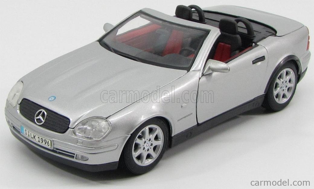 MAISTO 31838 Scale 1/18 | MERCEDES BENZ SLK-CLASS 230 SPIDER 1996 SILVER