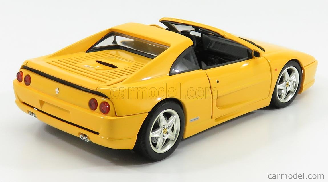 Ferrari F355 Spider Convertible Yellow Elite Edition 1/18 Diecast Car Model  by Hot Wheels