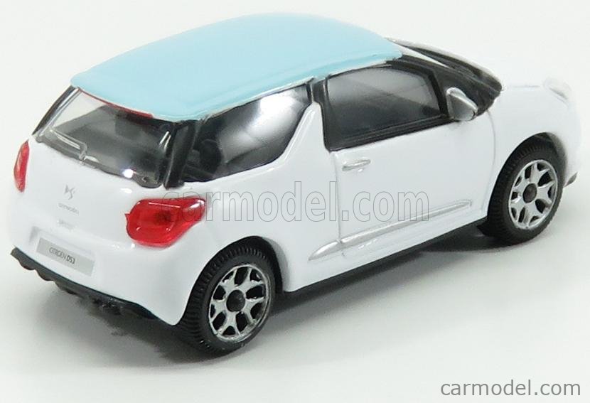 BURAGO 18-30256W Scale 1/43 | CITROEN DS3 2010 WHITE LIGHT BLUE