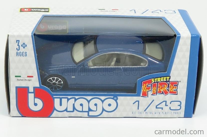BMW正規品 335i E9x Coupe 1/43 Model BMW 335i E92 Coupe - Blue - 1/43 Scale Model by Burago
