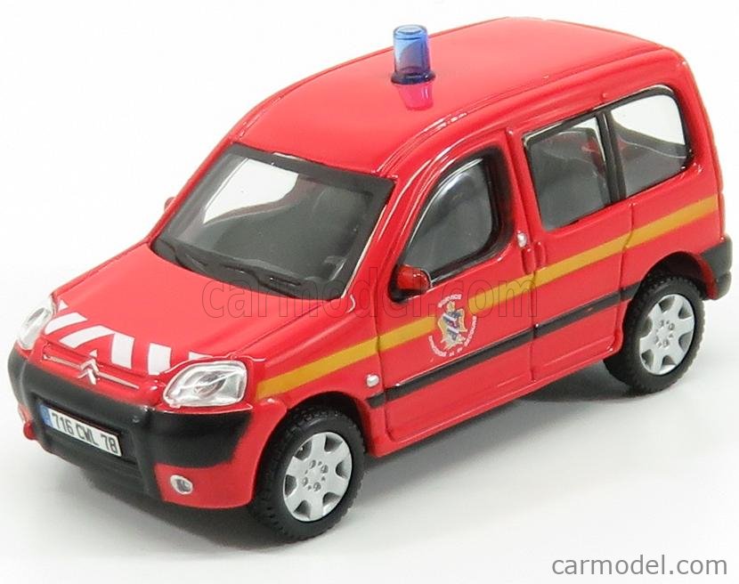 BURAGO 18-32005R Scale 1/50 | CITROEN BERLINGO FIRE BRIGADE 2012 RED