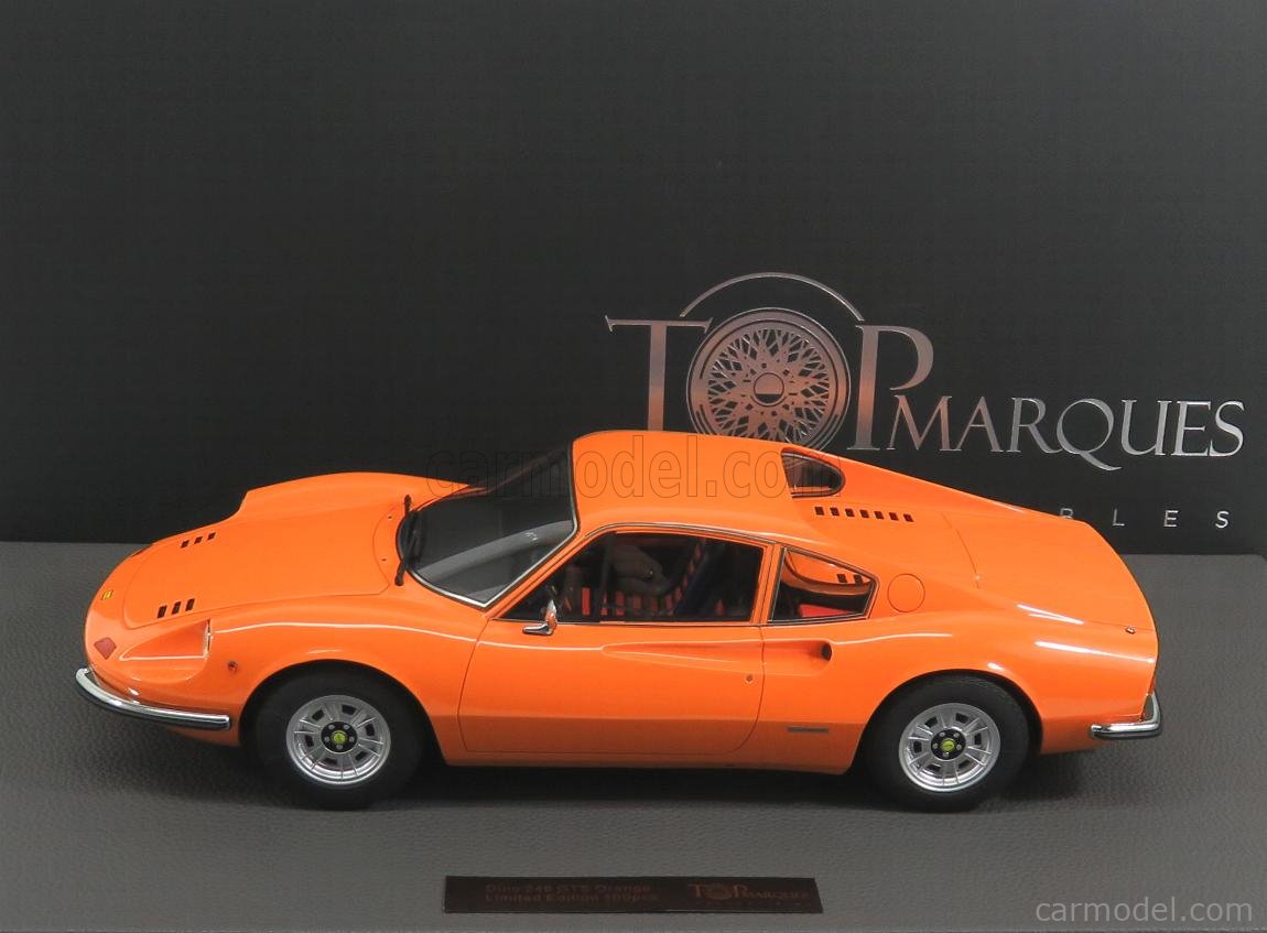 TOPMARQUES TM12-02I Scale 1/12 | FERRARI DINO 246 GT 1972 ORANGE