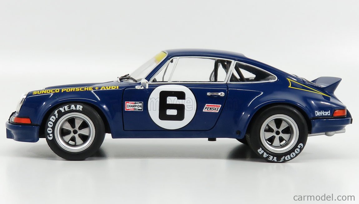 Solido 1:18 1973 Porsche 911 RSR 24H of Daytona Sunoco #6 Blue S1801105 Diecast 