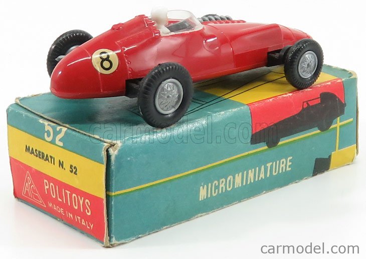Jouet Ancien Voiture Maserati Politoys N°52 Avec Pilote - Vintage - Occasion
