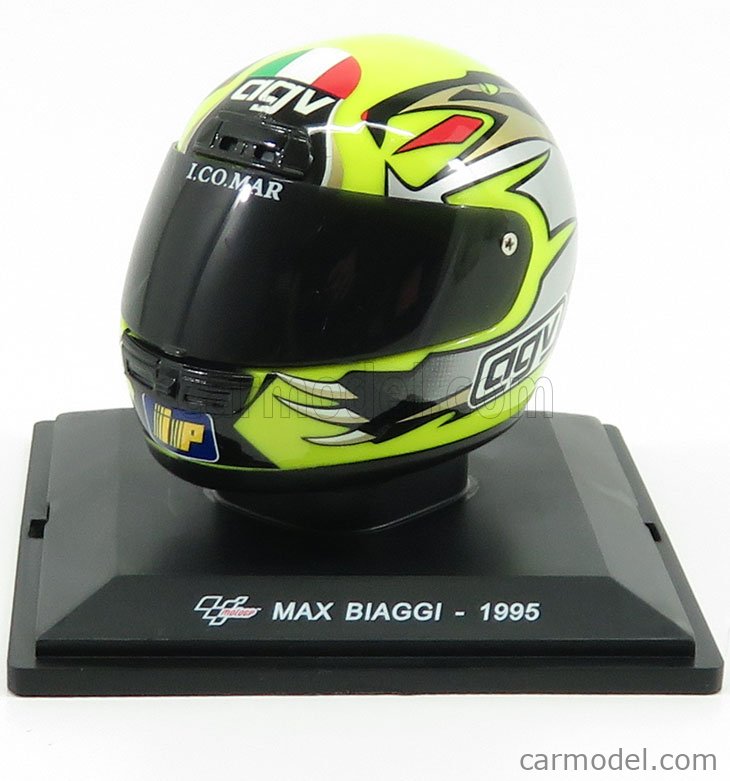 AGV Crash Helmet Moto GP Max Biaggi 1995 1:5th Scale Diecast Replica Altaya 
