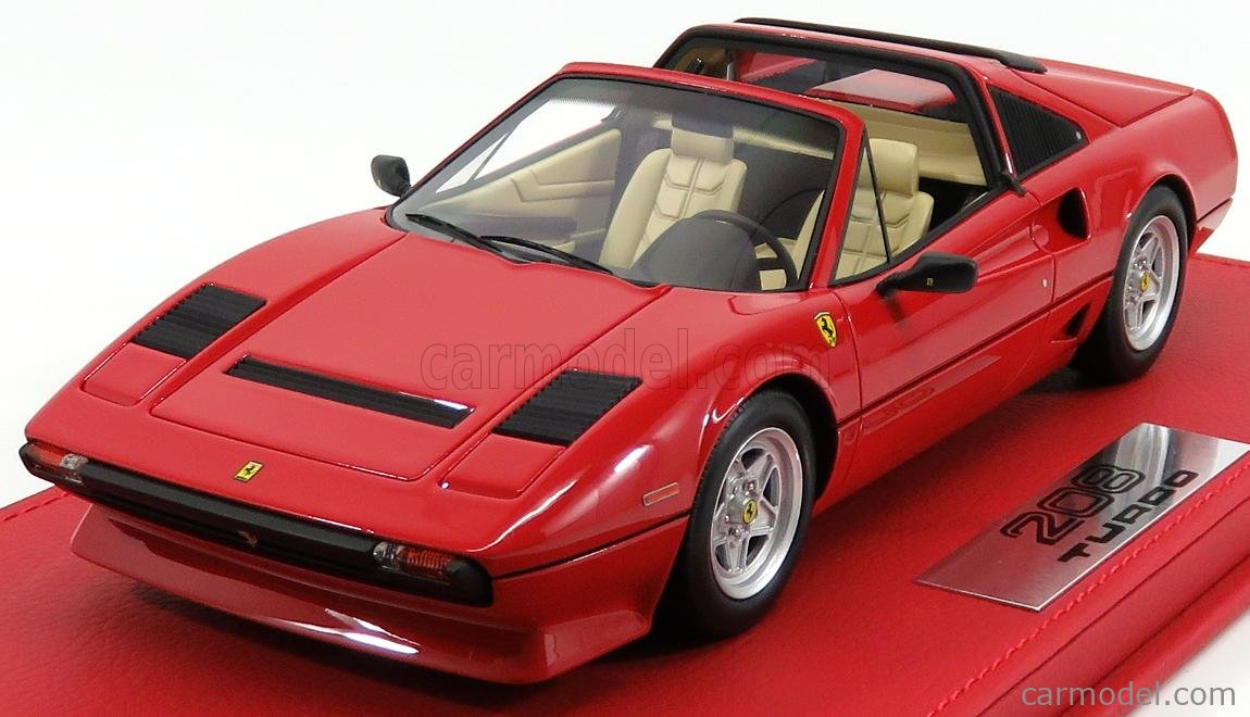 Bbr Models P18142av Vet Scale 1 18 Ferrari 208 Gts Turbo Spider 1983 Con Vetrina With Showcase Rosso Corsa Red