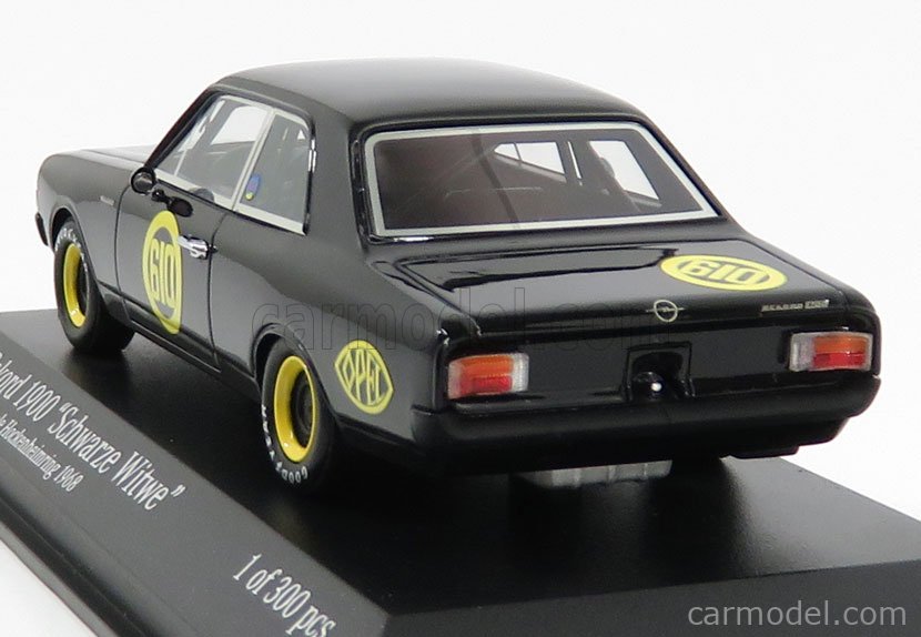 MINICHAMPS 437684610 Scale 1/43 | OPEL REKORD 1900 TEAM SCHWARZE WITWE ...