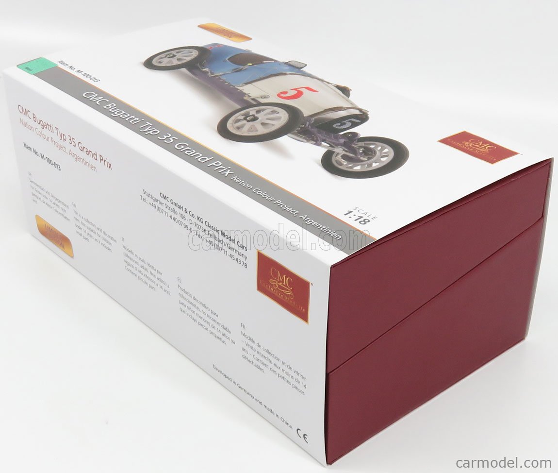 CMC M100B013 Scale 1/18 | BUGATTI T35 N 5 NATION COLOUR PROJECT