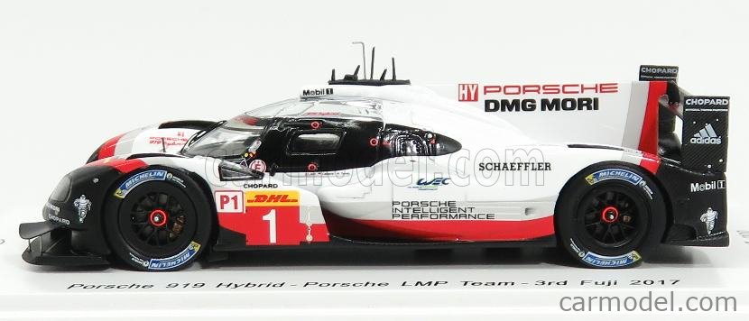 SPARK-MODEL SJ055 Scale 1/43 | PORSCHE 919 HYBRID TEAM PORSCHE LMP TEAM N 1  3rd FUJI 2017 N.JANI - A.LOTTERER - N.TANDY WHITE BLACK