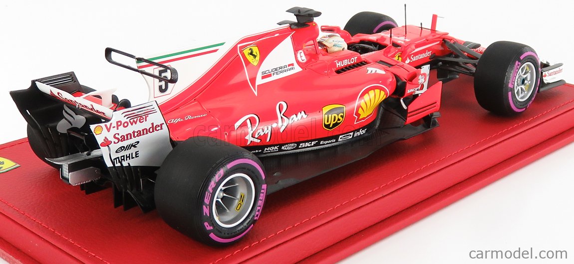 FERRARI - F1 SF70H N 5 START RACE WINNER MONACO GP 2017 SEBASTIAN VETTEL -  CON VETRINA - WITH SHOWCASE