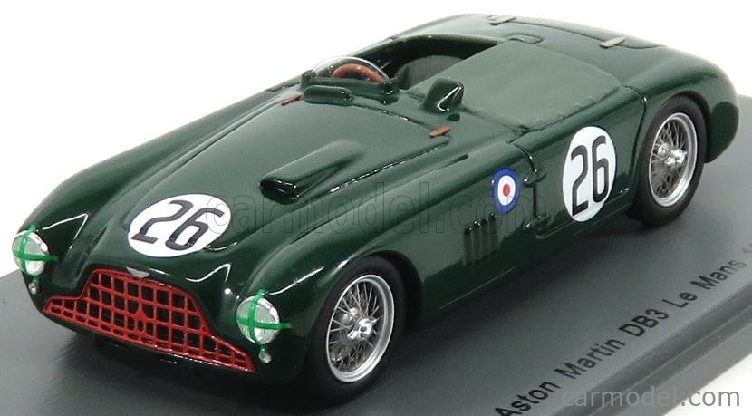Aston Martin DB3S N°9 – Spark 1/43 – 24h Le Mans 1956 – Walker & Salvadori – Résine