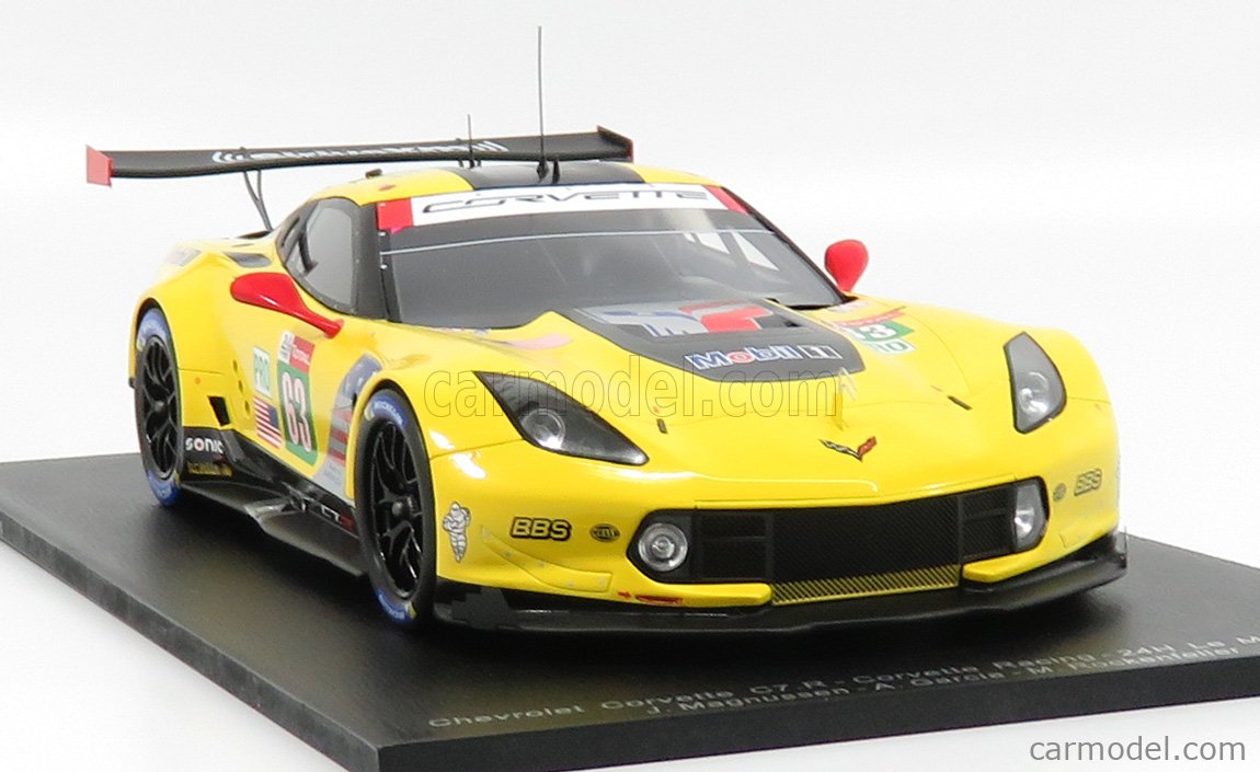 Modellino Spark 1:18 Chevrolet Corvette C7R Le Mans #63, Edizione Le Mans, Resina