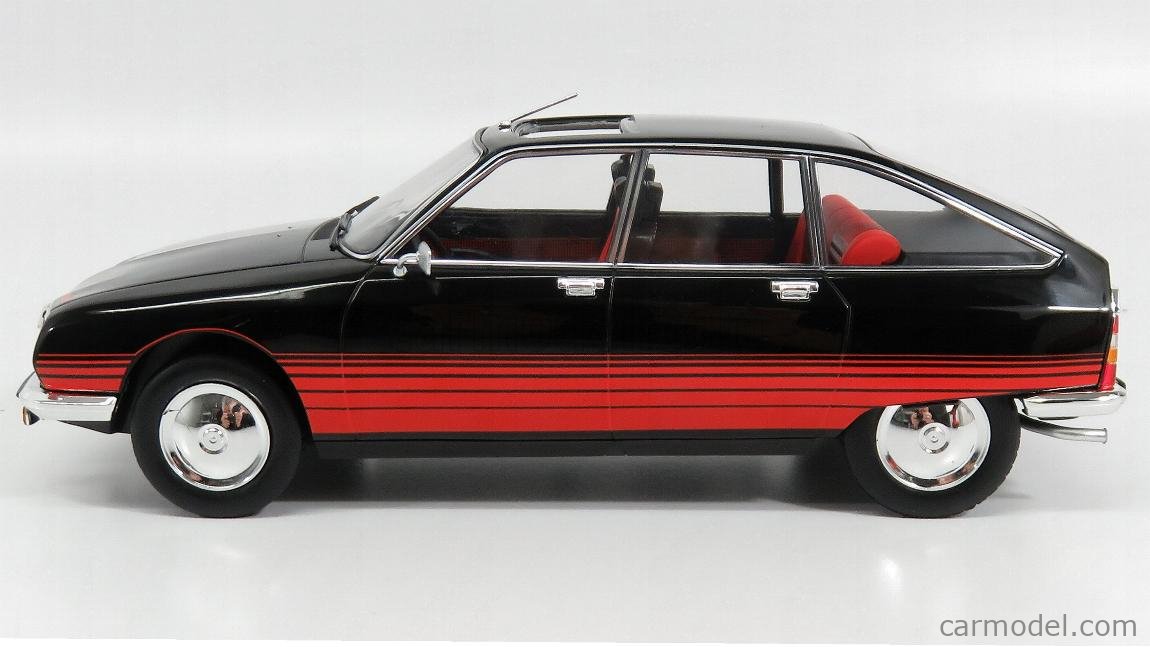 1978 CITROEN GS "Basalte" avec toit ouvrant Noir & Rouge 1/18 Diecast voiture par NOREV 181626 