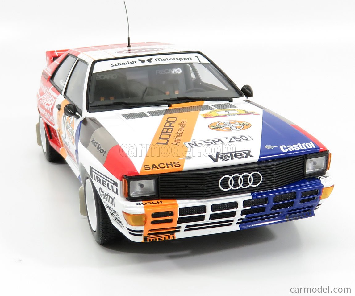MINICHAMPS 155841102 Scale 1/18 AUDI QUATTRO A2 N 2 WINNER RALLY AVD STH HUNSRUCK 1984 D.LUX
