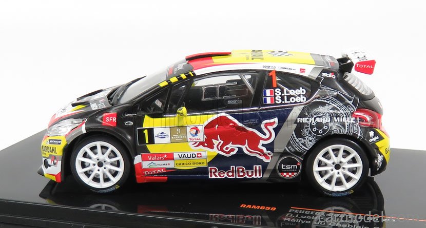 IXO-MODELS RAM659 Scale 1/43 | PEUGEOT 208 T16 RS RED BULL N 1 RALLY DE ...