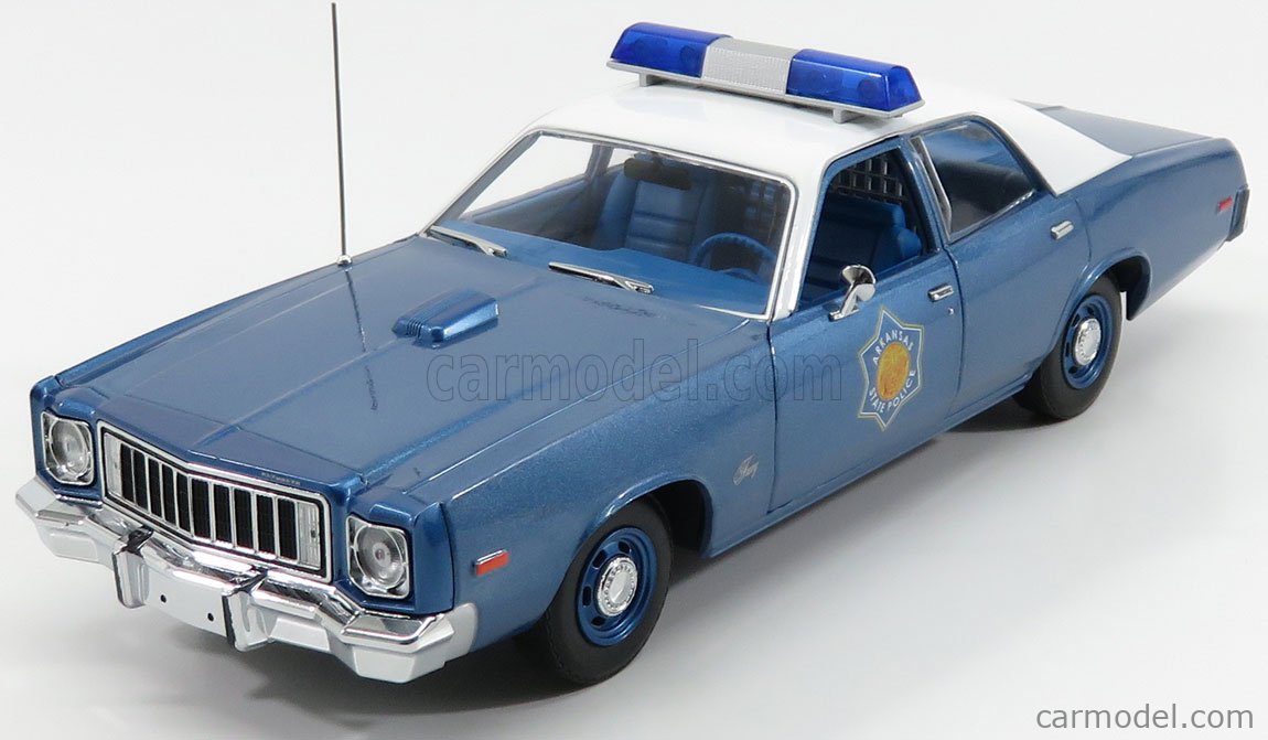 GREENLIGHT 19044 Scale 1/18 | PLYMOUTH FURY ARKANSAS STATE POLICE 1977 ...