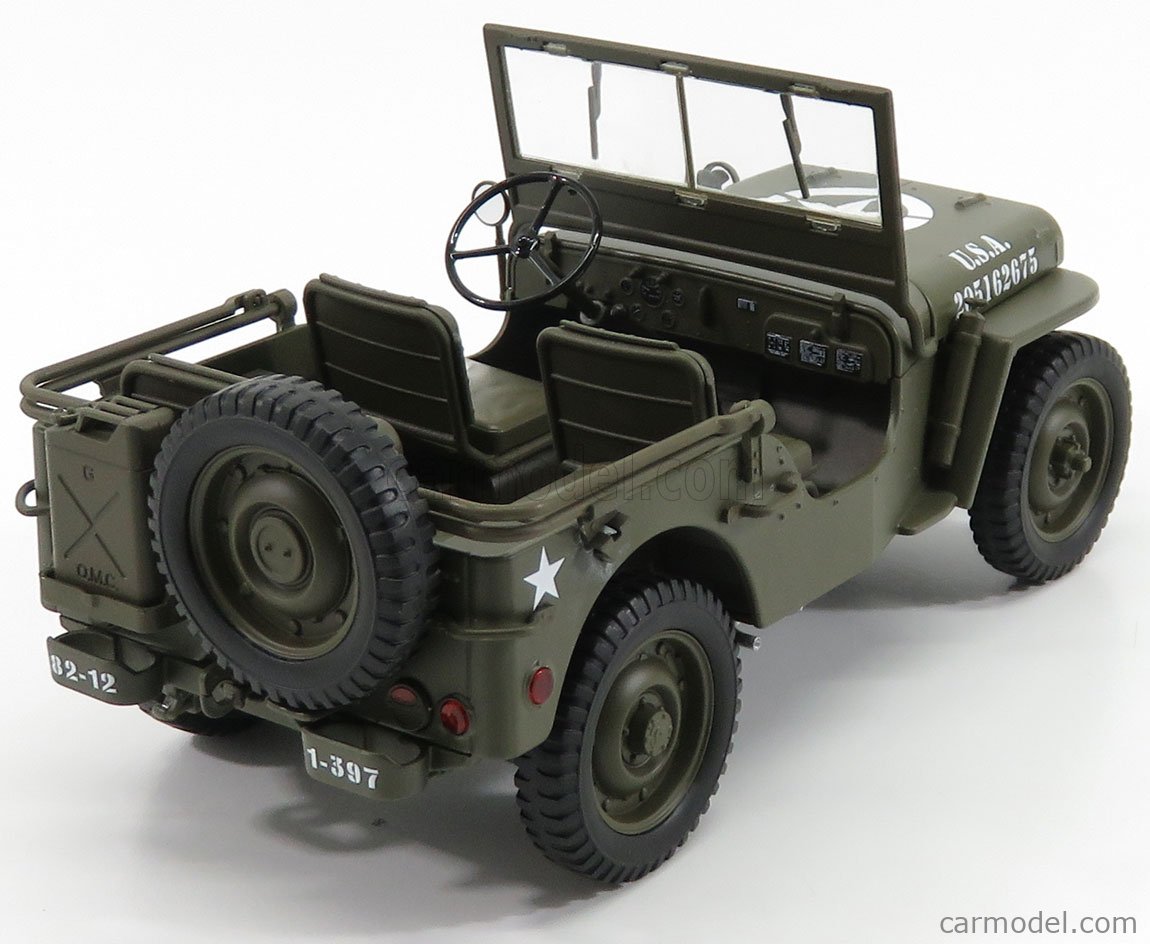 WELLY WE18055CGN Scale 1/18 | JEEP WILLYS 1/4 MB USA ARMY OPEN 1942 ...