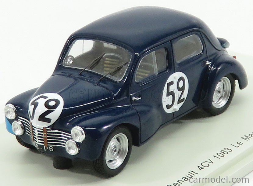 Spark Maßstab 1:43 S5225 - Renault 4cv 1063 #53 24H Le Mans 1952