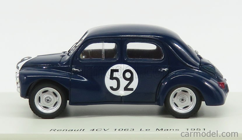 SPARK-MODEL S5214 Escala 1/43 | RENAULT 4CV 1063 N 52 24h LE MANS 1951 ...