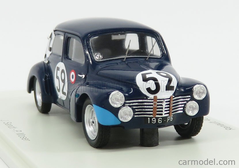 Modèle Réduit 1:43 SPARK - Renault 4CV #53 - 24H Du Mans 1952 (Pilotes Lesur/Briat) - Neuf Sous Blister