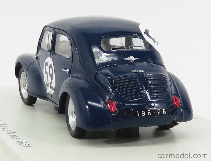 SPARK-MODEL S5211 Echelle 1/43 | RENAULT 4CV 1063 N 54 24h LE MANS 1951