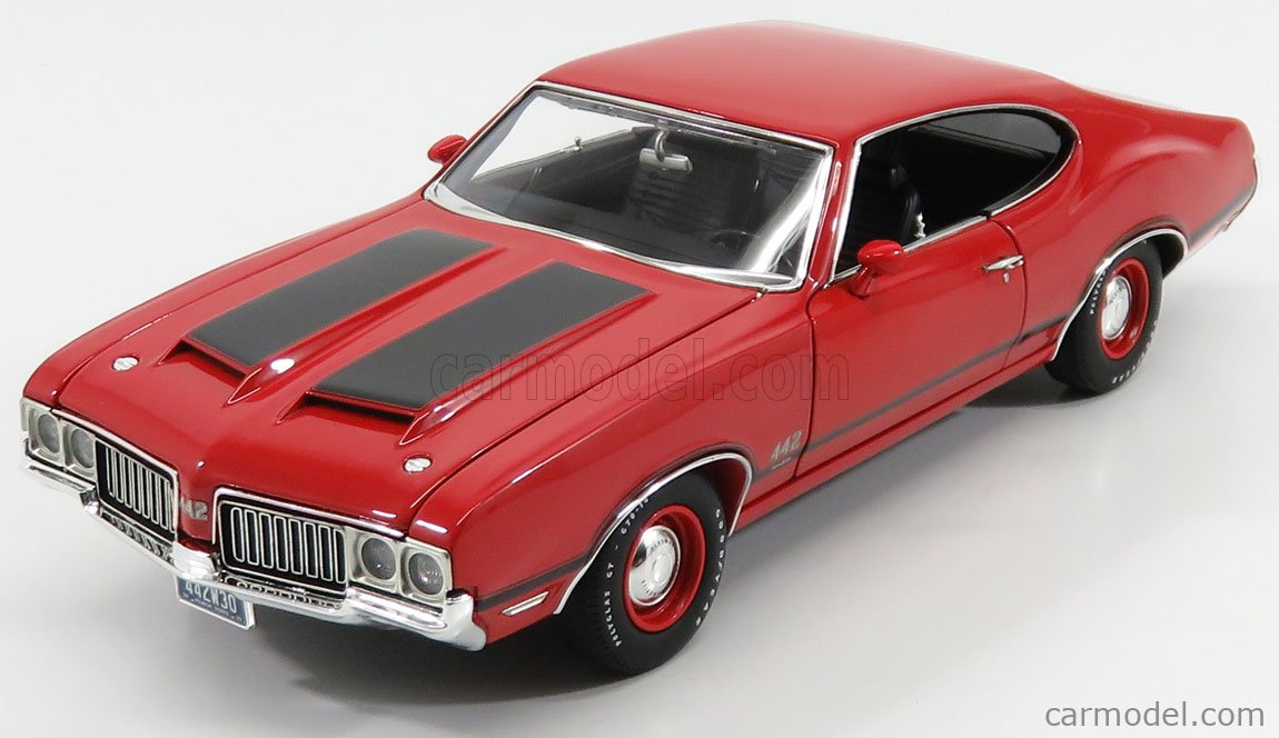 Acme Models A1805608 Scale 1 18 Oldsmobile 442 W30 Coupe 1970 Red Black