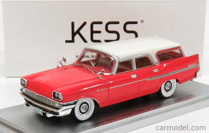 New Kess Model KS43032040 Chrysler York Town Country Wagon 1958 White//Brown 1:43