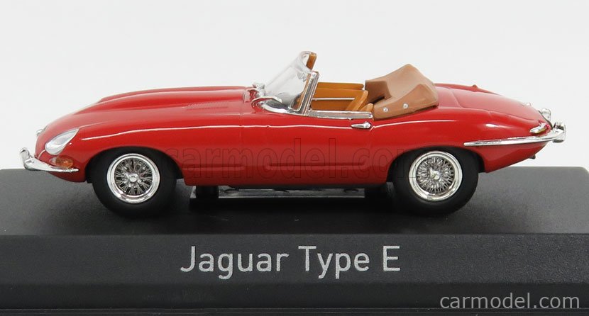 Jaguar E-Type Cabriolet 1961 Carmen Red Diecast Model Car Norev 1/43 