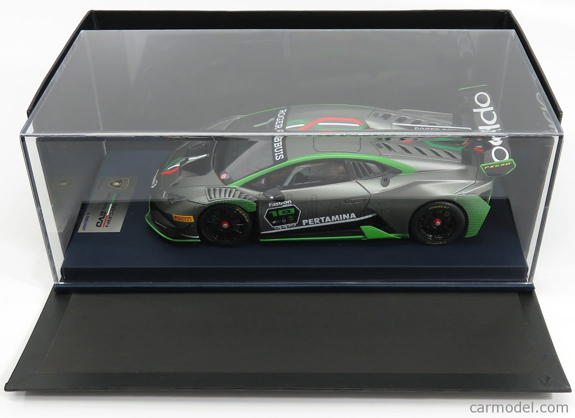 Look Smart 1/18 Lamborghini Huracan LP620-2 Super Trofeo – Grise – Résine
