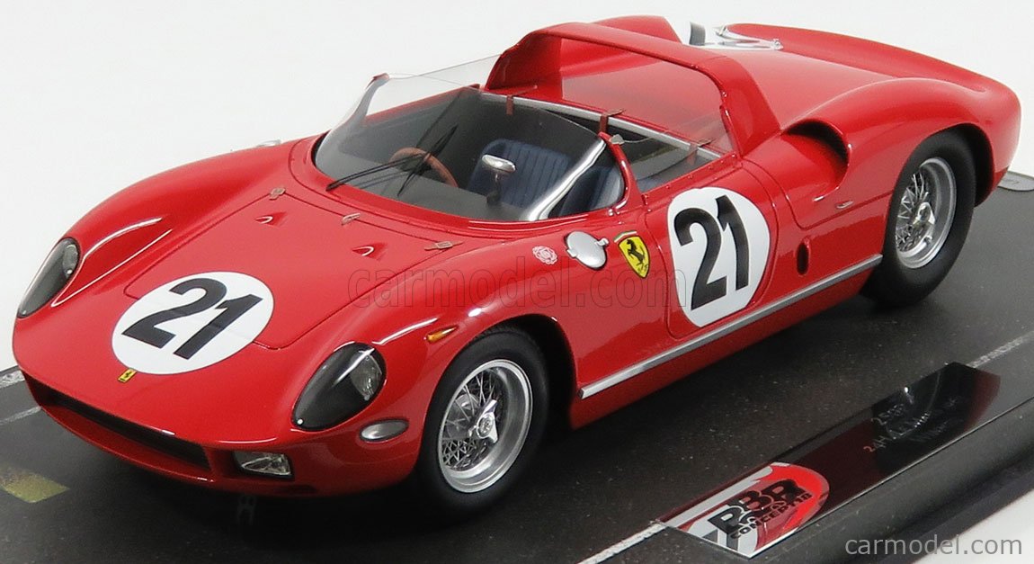 Bbr Models Bbrc1826b Scale 1 18 Ferrari 250p Spider 3 0l V12 Team Ferrari Spa Sefac N 21 Winner 24h Le Mans 1963 L Scarfiotti L Bandini Red