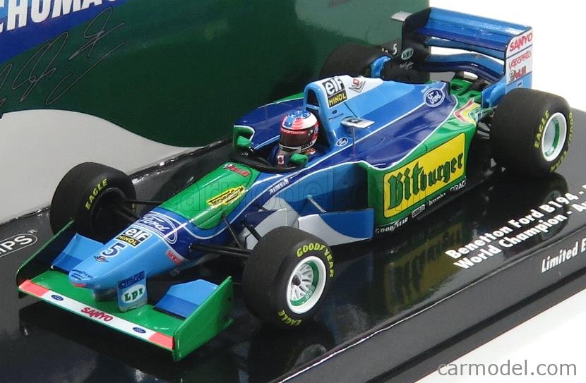 Details about   MINICHAMPS 940405 941605 BENETTON B194 F1 Schumacher 25th Anniversary cars 1:43 