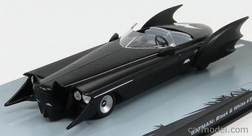 Batman Batmobile Black & White 3 Matt Blacl EDICOLA 1:43 BATCOL076 Model