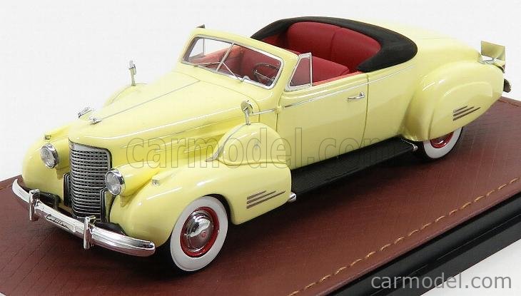 1/43 GLM Model Cadillac V16 Convertible Coupe Open 1938 Yellow GLM43101601 