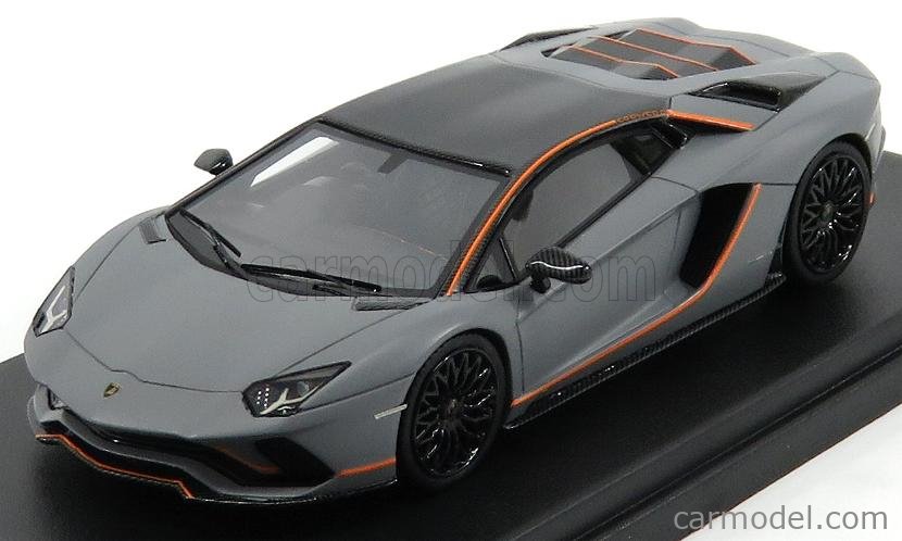 LOOKSMART LS468SE Scale 1/43 | LAMBORGHINI AVENTADOR S AD PERSONAM 2016  GRIGIO ACHESO - MATT GREY CARBON