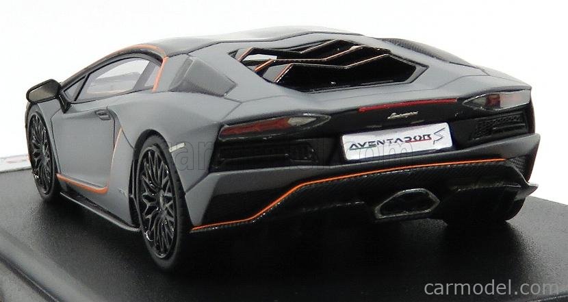 LOOKSMART LS468SE Scale 1/43 | LAMBORGHINI AVENTADOR S AD PERSONAM 2016  GRIGIO ACHESO - MATT GREY CARBON