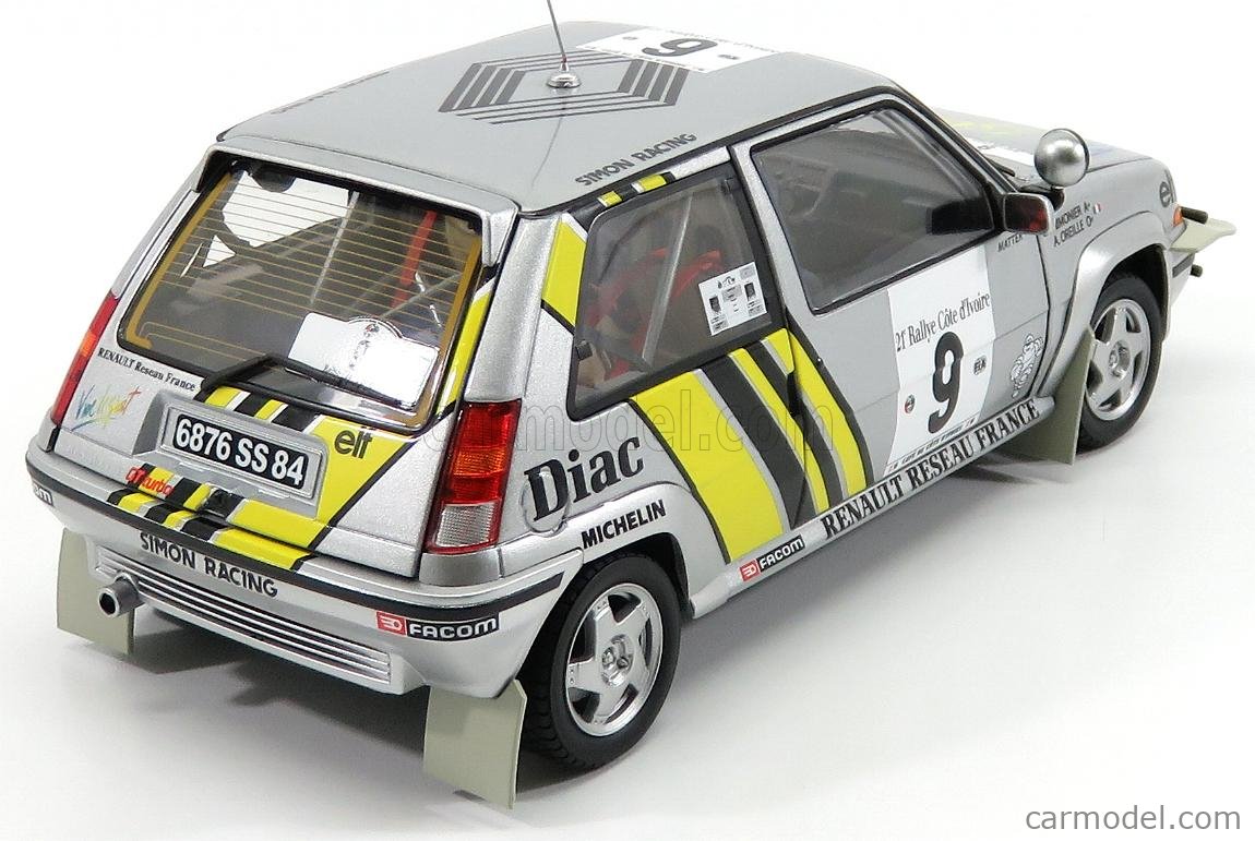 Renault 5 GT Turbo Phase 1 1985 1/18 Norev 185200, Blanche, 4 Ouvrants