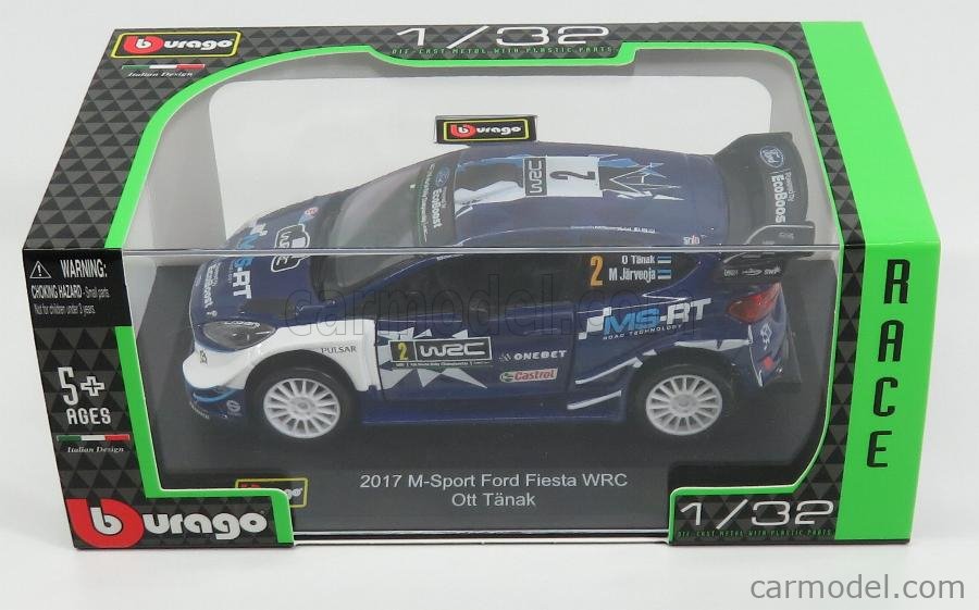 Bburago 1:32 2017 Ford GT Rennwagen #66/#67 Team UK Rot/blau/weiß