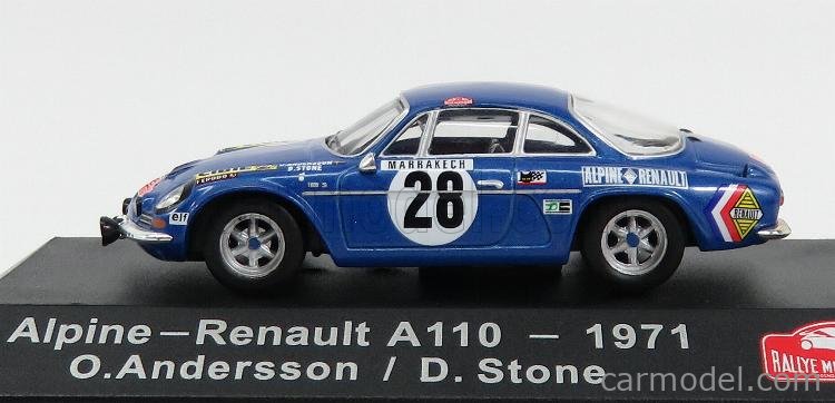 Renault Alpine A110 Rally Monte Carlo 1971 Scale 1:43 from Atlas 