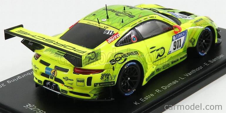 Porsche 991 GT3 R 24h Nürburgring 2018 n° 44 Falken 1/43 Spark SG407