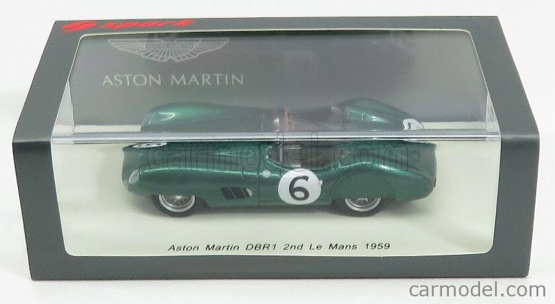 Modèle Réduit Aston Martin DBR1 Verte échelle 1:64 - Métal Diecast Détaillé - Shelby - Neuf