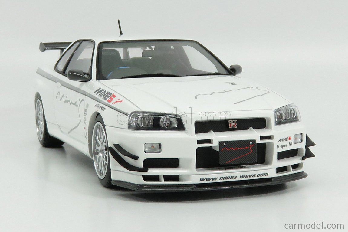 完成品 otto mobile製 R34 GT-R マインズ 1/18 ホワイト | www.vendee