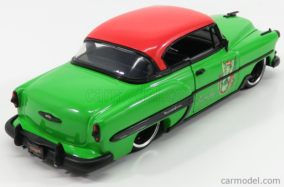 JADA 253255009 Scale 1/24  CHEVROLET BEL AIR CUSTOM 1953 WITH POISON IVY FIGURE GREEN RED